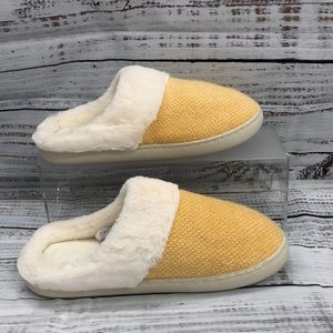 Yellow and White Ladies Slippers